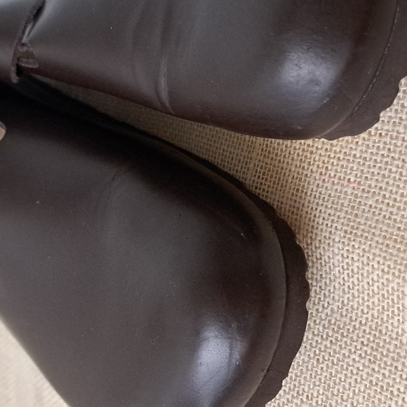 Birkenstock Boston Dark Brown Leather Mule Clogs Sz43 Sz10 main image 8
